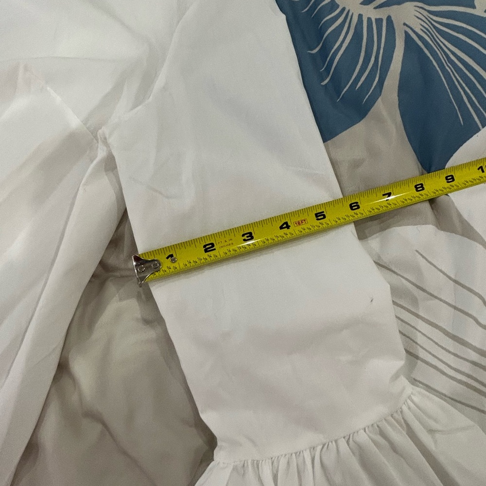 COCO’S KISS • White Bell Sleeve Button Down Shirt Dress • size S - Picture 13 of 14